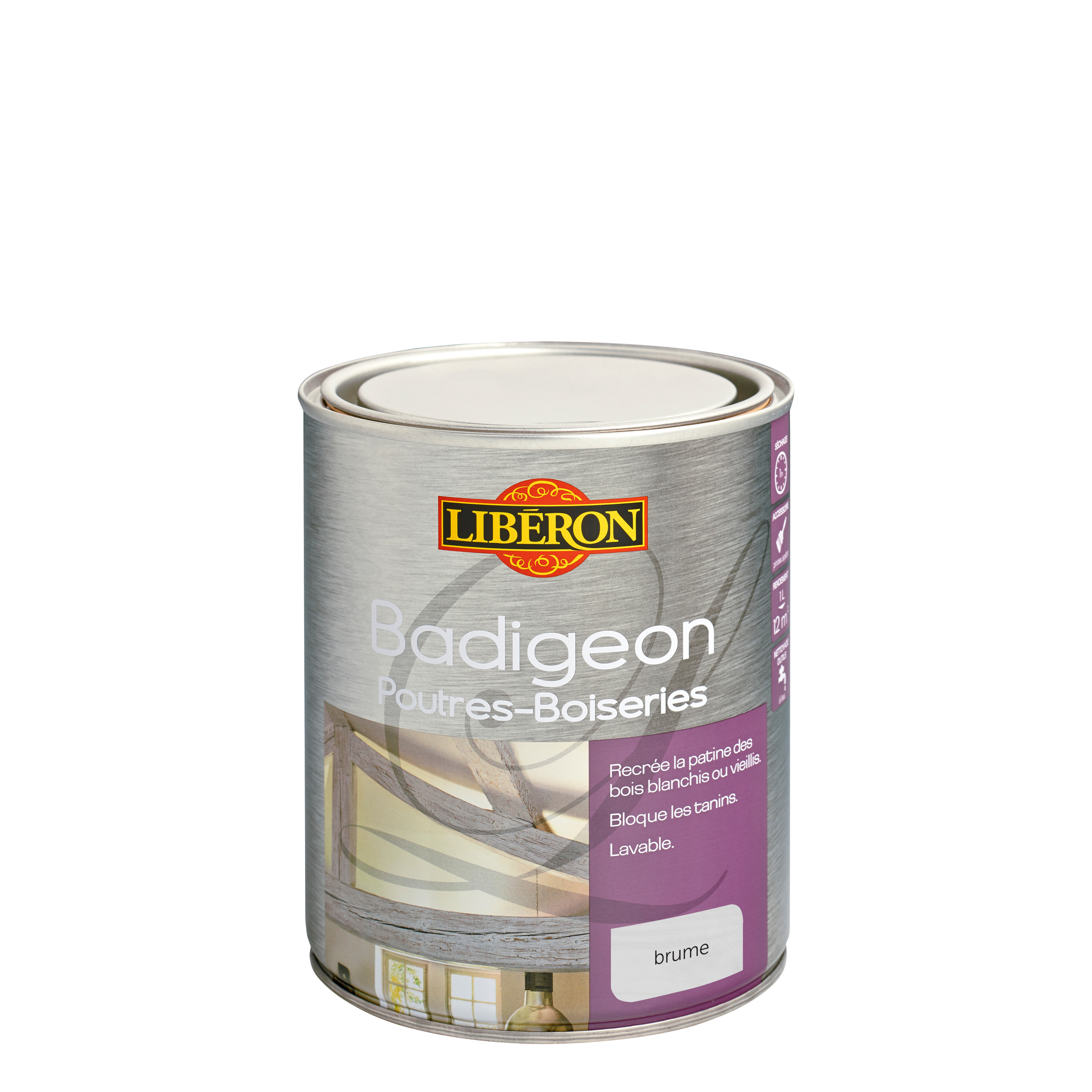 Badigeon Poutres et Boiseries mat 1 L Brume - LIBERON